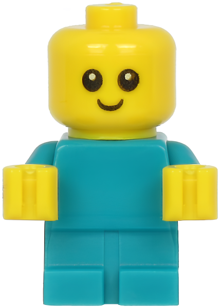 Минифигурка Lego Baby - Dark Turquoise Body with Yellow Hands cty1186 U